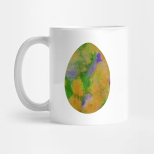 Easter egg - bright and colorful, isolated on white background. Watercolor textured painting. Design for background, cover and packaging, Easter and food illustration, greeting card. Mug